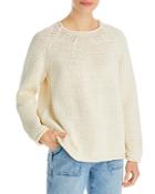 Lafayette 148 New York Nautical Net Stitch Cotton Sweater