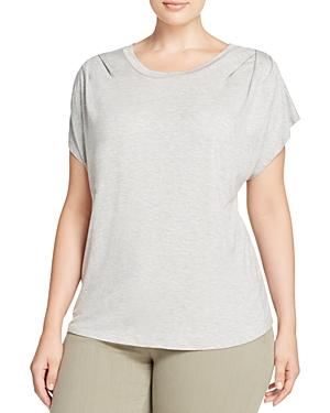 B Collection By Bobeau Curvy Nora Pleat Shoulder Tee