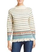 Tory Burch Floral Jacquard Sweater