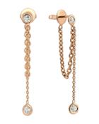 Kismet By Milka 14k Rose Gold Diamond Chain Drop Earrings