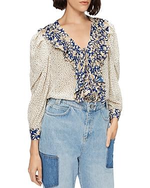 Ted Baker Printed Frilled Blouse