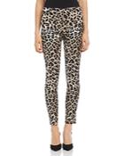 Karen Kane Piper Leopard Jacquard Skinny Pants