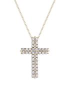 Bloomingdale's Diamond Cross Pendant Necklace In 14k Yellow Gold, 1.50 Ct. T.w. - 100% Exclusive