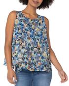 Liverpool Los Angeles Double Layer Sleeveless Printed Top - 100% Exclusive