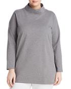 Eileen Fisher Plus Funnel Neck Tunic Top
