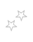 Meira T 14k White Gold Diamond Star Earrings
