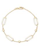 Alberto Amati 14k Yellow Gold Oval Link & Bead Bracelet
