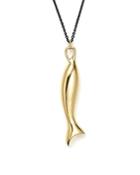Monica Rich Kosann 18k Yellow Gold Fish Charm Necklace, 32