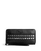 Zadig & Voltaire Compagnon Studded Leather Wristlet