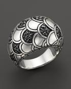 John Hardy Women's Sterling Silver Naga Lava Dome Ring With Black Sapphires