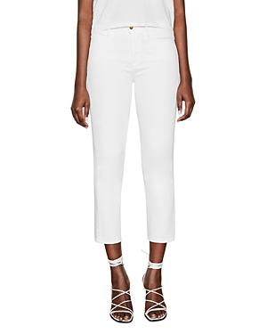 Frame Le High Ankle Straight-leg Jeans In Blanc