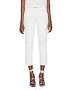 Frame Le High Ankle Straight-leg Jeans In Blanc