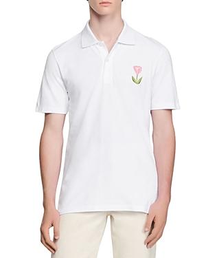 Sandro Tulip Embroidered Polo Shirt