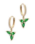 Bloomingdale's Emerald & Diamond Hoop Drop Earrings - 100% Exclusive