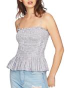 1.state Striped Smocked Camisole