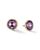Marco Bicego 18k Yellow Gold Jaipur Color Amethyst Large Stud Earrings