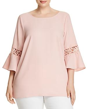 Estelle Blushing Crochet Inset Bell Sleeve Top - 100% Exclusive