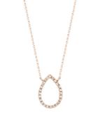 Dana Rebecca Designs 14k Rose Gold Teardrop Cutout Pendant Necklace With Diamonds, 18