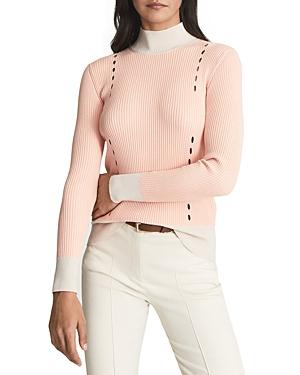 Reiss Cala Color Blocked Turtleneck Sweater