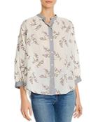 La Vie Rebecca Taylor Floral-embroidered Blouse