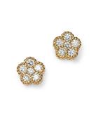 Roberto Coin 18k Yellow Gold Daisy Diamond Flower Stud Earrings