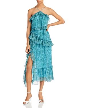 Cinq A Sept Rayner Printed Ruffled Midi Dress