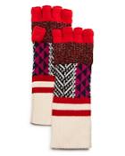 Burberry Mixed Fair-isle Fingerless Gloves