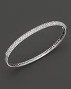 Pave Diamond Bangle In 14 Kt. White Gold; 1.85 Ct. T.w.