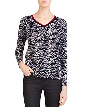 Gerard Darel Cali Merino-wool Leopard-print Sweater