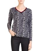 Gerard Darel Cali Merino-wool Leopard-print Sweater