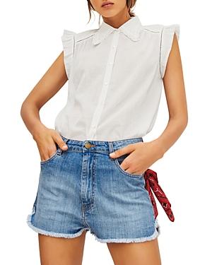 Ba & Sh Luego Denim Shorts In Light Used Blue