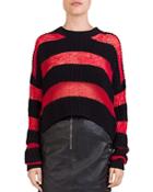 The Kooples Striped Cropped Sweater