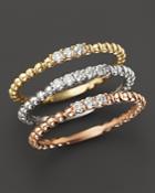 Diamond Band Set In 14k Yellow, White And Rose Gold, .25 Ct. T.w. - 100% Exclusive