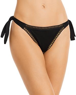 Platinum Inspired By Solange Ferrarini Crochet Trim Side Tie Bikini Bottom