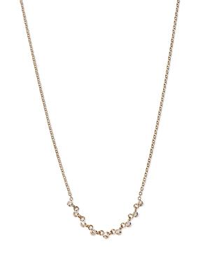 Zoe Chicco 14k Yellow Gold Prong Diamond Link Collar Necklace, 14-16