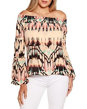 Belldini Printed Off The Shoulder Top