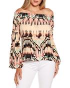 Belldini Printed Off The Shoulder Top