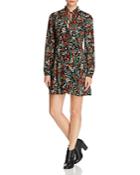 Romeo & Juliet Couture Tie Neck Print Dress - Compare At $130
