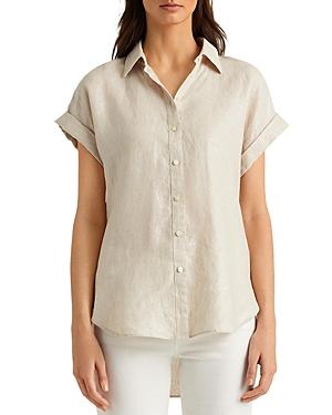 Lauren Ralph Lauren Metallic Linen Shirt