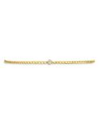 Zoe Lev 14k Yellow Gold Cuban Link Choker Pear Diamond Necklace, 12-15