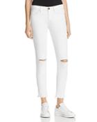 Current/elliott The Stiletto Jeans In Sugar With Knee Slits