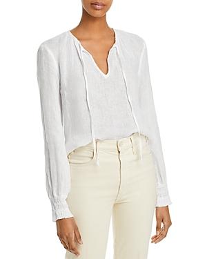 Bella Dahl Tie Neck Linen Top