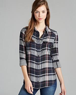 Paige Denim Shirt - Kadie Plaid