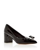 Salvatore Ferragamo Women's Alice 55 Patent Leather Block Heel Pumps