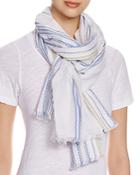 Eileen Fisher Embroidered Cotton Scarf