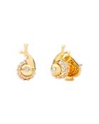 Kate Spade New York Fruit Salad Pave Snail Stud Earrings In Gold Tone