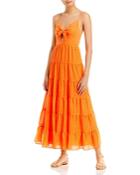Alice And Olivia Minka Tie Front Maxi Dress