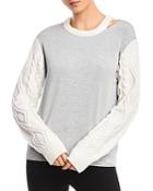 Bailey 44 Margo Cable-knit-sleeve Sweater