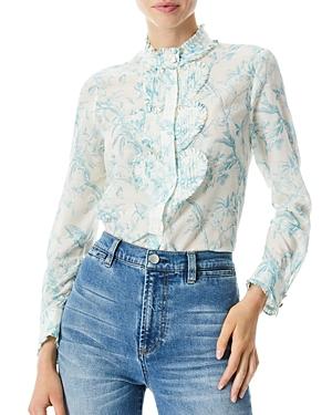 Alice And Olivia Kurt Ruffled Blouse