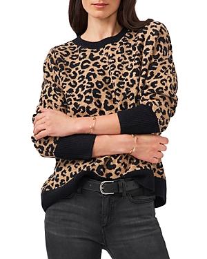 Vince Camuto Cheetah Jacquard Sweater